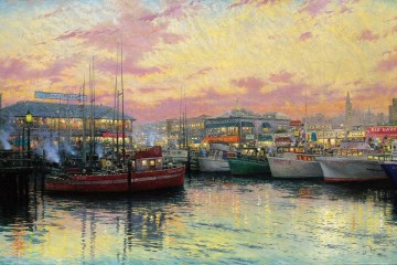 Thomas Kinkade Painting - Muelle de pescadores de San Francisco Thomas Kinkade